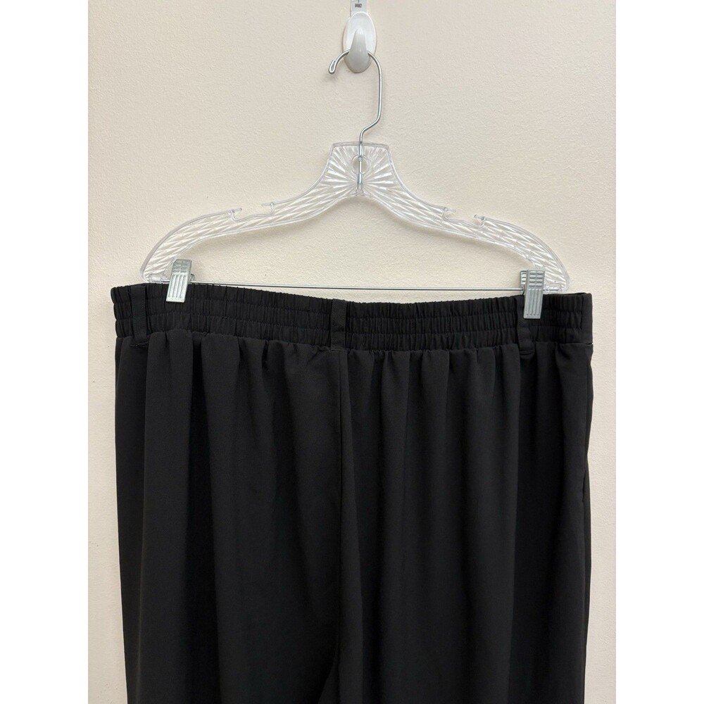 Studio By Torrid Womens 20 Plus Wide Leg Pants High Rise Black Polyester Blend - Picture 5 of 10